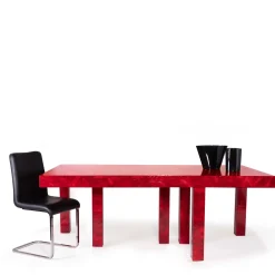Six-Legged Touch Table Red by Fabrizio Contaldo