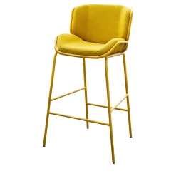 Skin Yellow Bar Stool By Giacomo Cattani