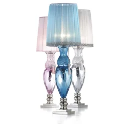 Sky Blue Mirror Table Lamp