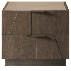 Slash Nightstand with Glass Top