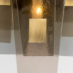 Sliver Amber and Fumè Glass Chandelier