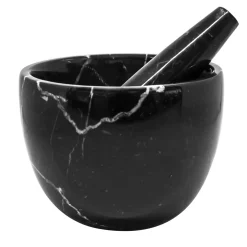 Small Black Marble Mortar and Pestle