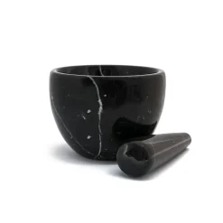 Small Black Marble Mortar and Pestle