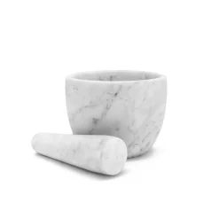 Small Carrara Marble Mortar and Pestle