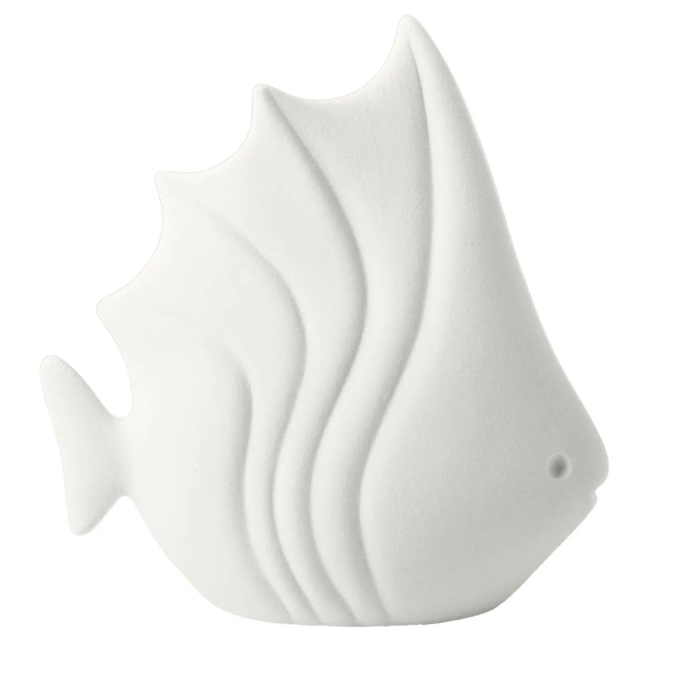 Small Ceramic Tropical Fish in White