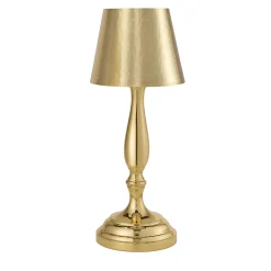 Small Classic Satin gold Rechargeable LED Table Lamp