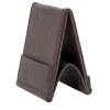 Small Cocoa Brown Leather Table Number Holder