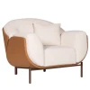 Small Haima' with Leatherette Shell Armchair