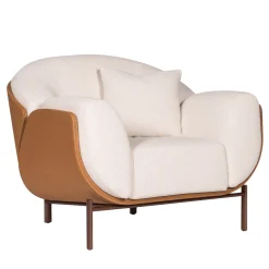 Small Haima' with Leatherette Shell Armchair