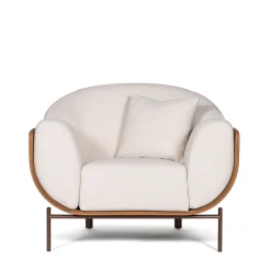 Small Haima' with Leatherette Shell Armchair