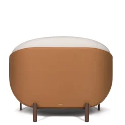 Small Haima' with Leatherette Shell Armchair