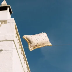 Small Lilac and Violet Fringed Cushion