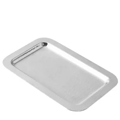 Small Materia Viva Rectangular Hammered satin finish Silverplated Tray