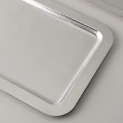 Small Materia Viva Rectangular Hammered satin finish Silverplated Tray