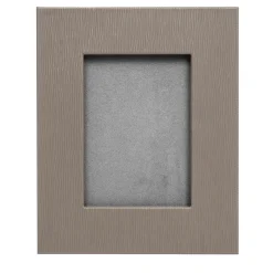 Small Rectangular Taupe Leather Frame