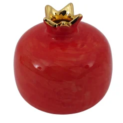 Small Red Ceramic Pomegranate