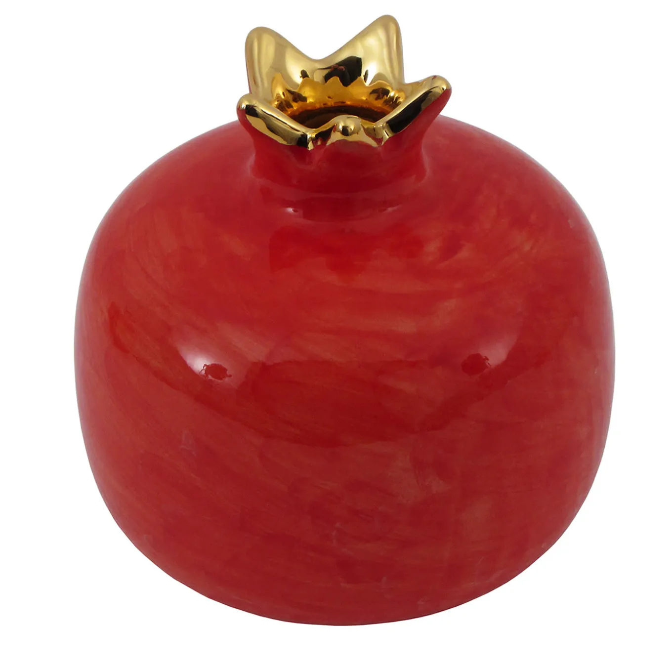 Small Red Ceramic Pomegranate