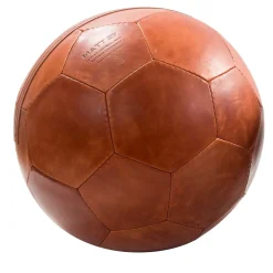 Small Soccer Ball Pouf Papaya