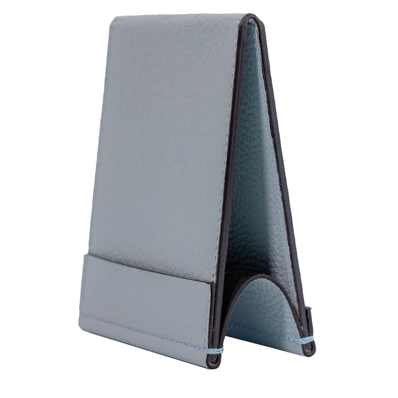 Small Stintino Light Blue Leather Table Number Holder