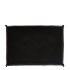 Small Valet Tray in Black Leather