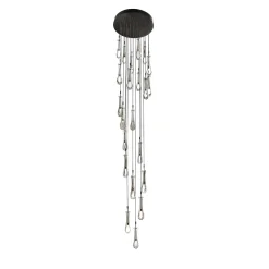Smoky Drops Cascade Chandelier
