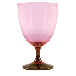 Smooth Set of 2 Pink-To-Red Wine Glasses