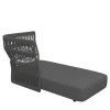 Sofa Lounge Right with Rope Backrest Dark Gray
