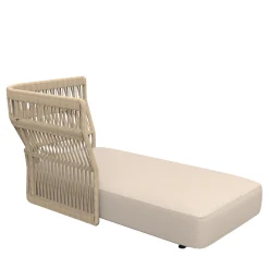 Sofa Lounge with Right Rope Backrest Beige