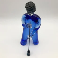 Soffiatore Blue Sculpture by Toso Cristiano