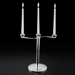 Soffio 3-Candle Silver Candelabra