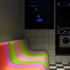 Sofo Green and Pink Sofa