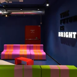 Sofo Purple and Red Sofa