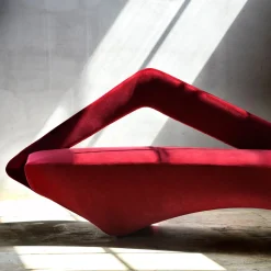 Soft Machine Burgundy Sofa by Giovanni Tommaso Garattoni