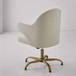 Soft White Swivel Chair
