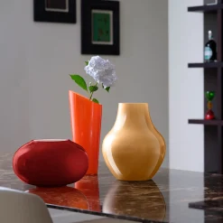 Soho Cognac And Milkwhite Glass Vase