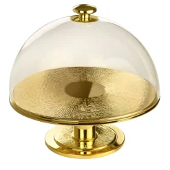 Sole 2 Domed Golden Cake Stand