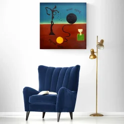 Sole Nero Sole Giallo Acrylic on Canvas Painting by A. Minopoli