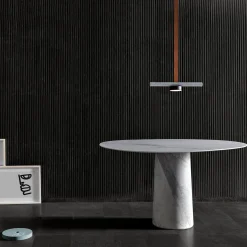 Solid Pattern White Marble Table