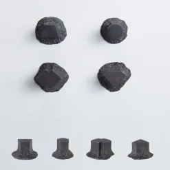 Solido Set of 4 Black Door Knobs #4 by Nicole Valenti