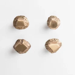 Solido Set of 4 Brass Door Knobs #4 by Nicole Valenti