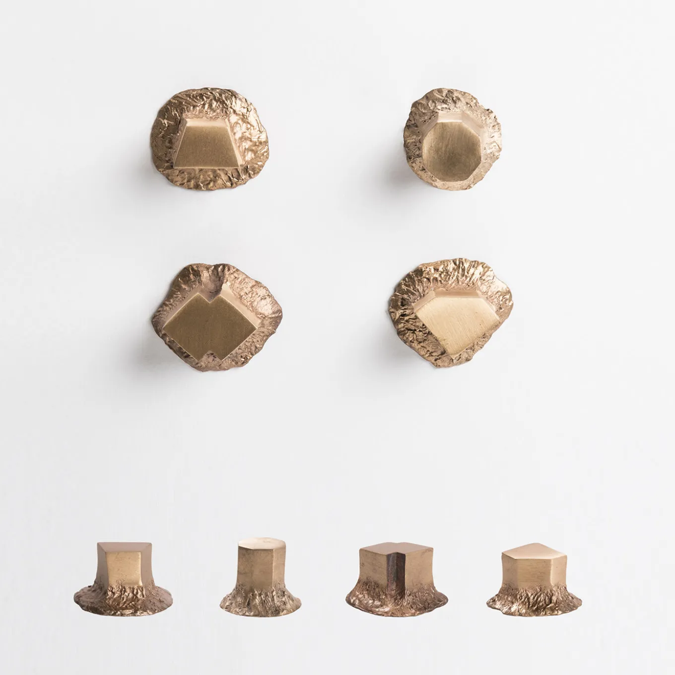 Solido Set of 4 Brass Door Knobs #2 by Nicole Valenti