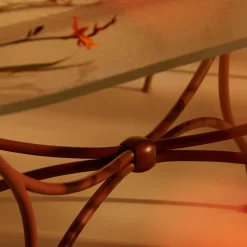 Solivo Glass & Wrought Iron Oval Table