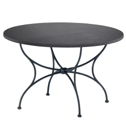 Solivo Lava Stone & Wrought Iron Round Table