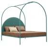 Sottiletto Green Iron Canopy Double Bed by Giulio Iacchetti