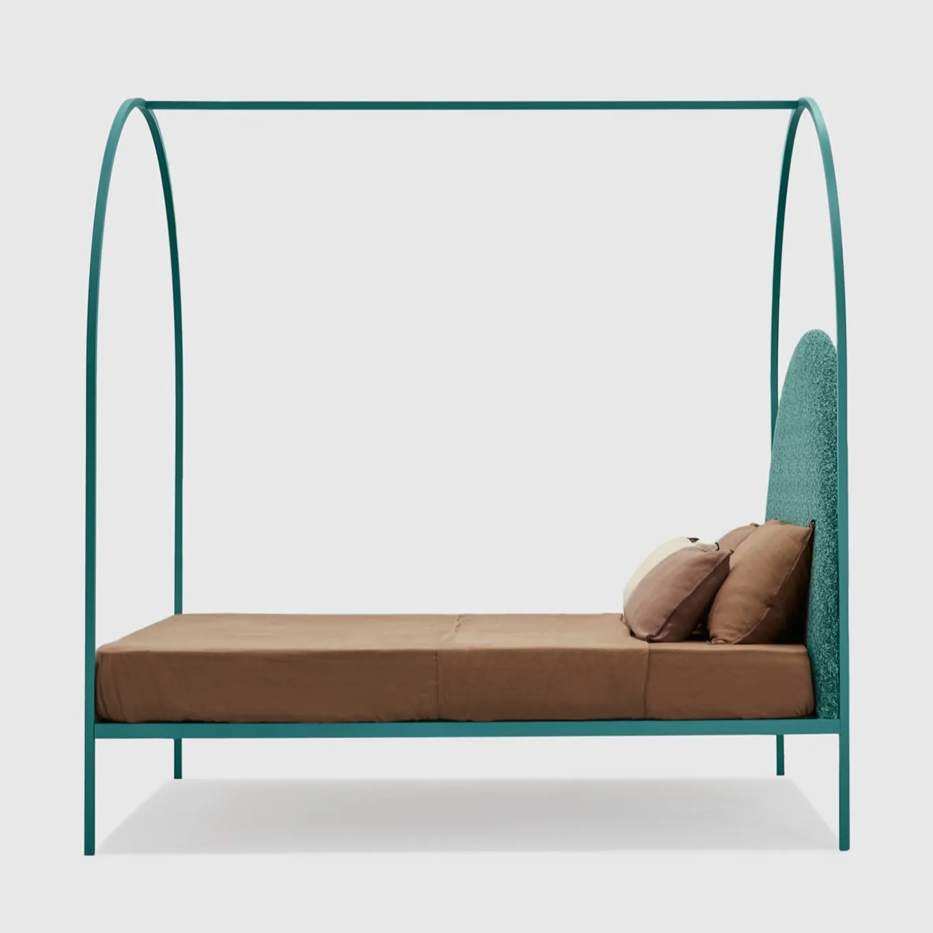 Sottiletto Green Iron Canopy Double Bed by Giulio Iacchetti