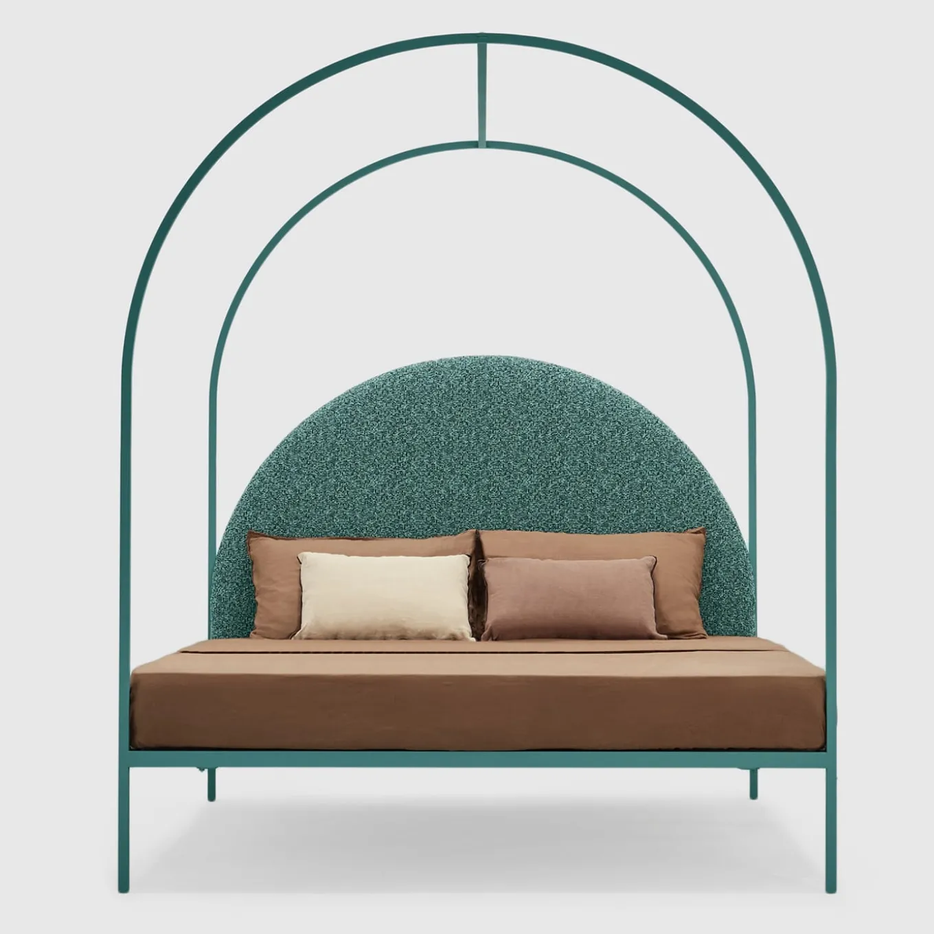 Sottiletto Green Iron Canopy Double Bed by Giulio Iacchetti