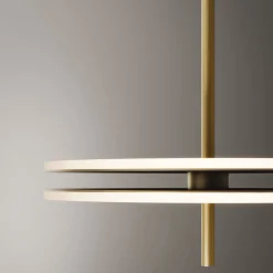 Soul Suspension Lamp In Light Burnished Brass