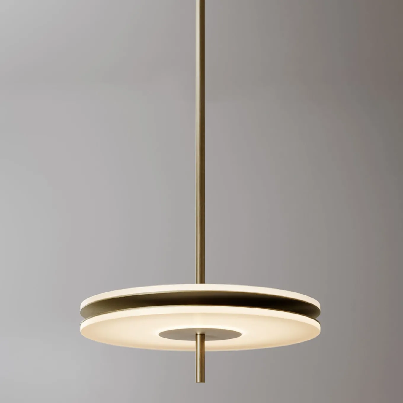Soul Suspension Lamp In Light Burnished Brass