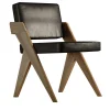 Souvenir Armless chair Black Leather