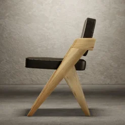 Souvenir Armless chair Black Leather